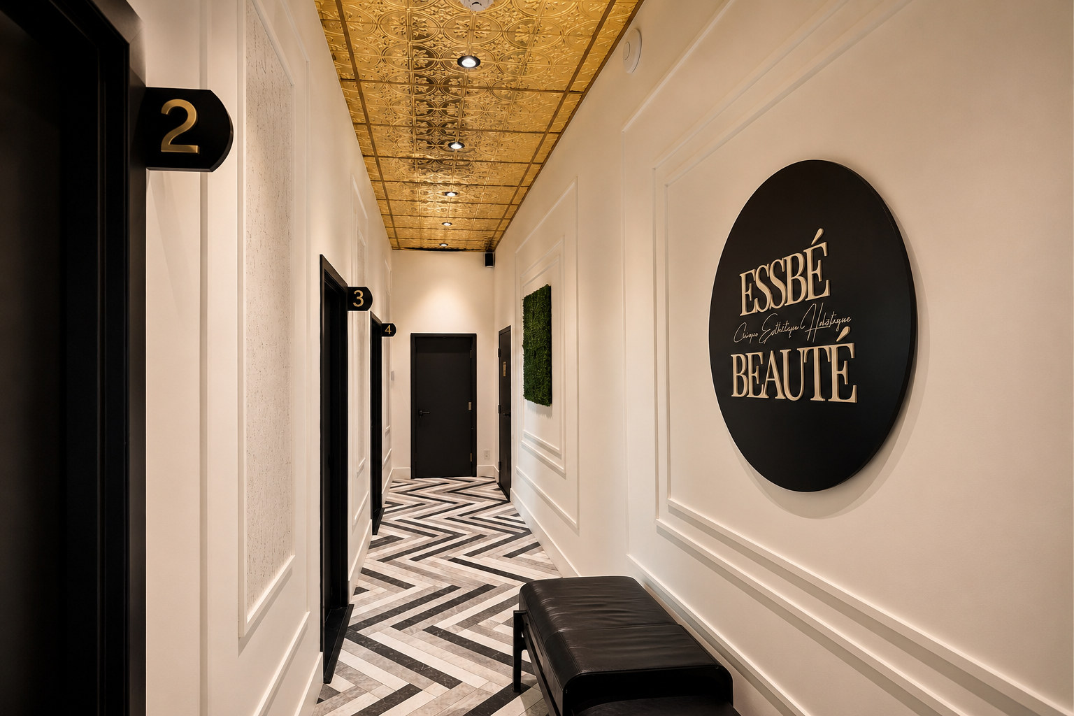 L’intérieur de la clinique Essbé Beauté, 245 avenue Victoria, Westmount, Montréal