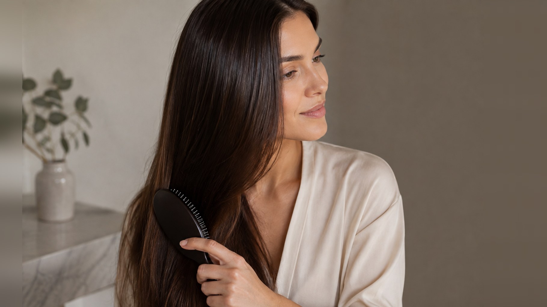 Cheveux longs et sains brossés à la maison, le Programme Cheveux Sains chez Essbé Beauté, Westmount, Montréal